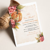 感謝祭ディナーフローラパンプキン シーズンカード