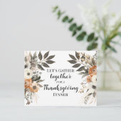 感謝祭ディナーフローラ招待状 ポストカード (スタンド正面)