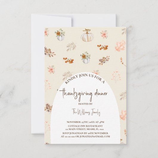 感謝祭ディナーフローラ カード (正面)