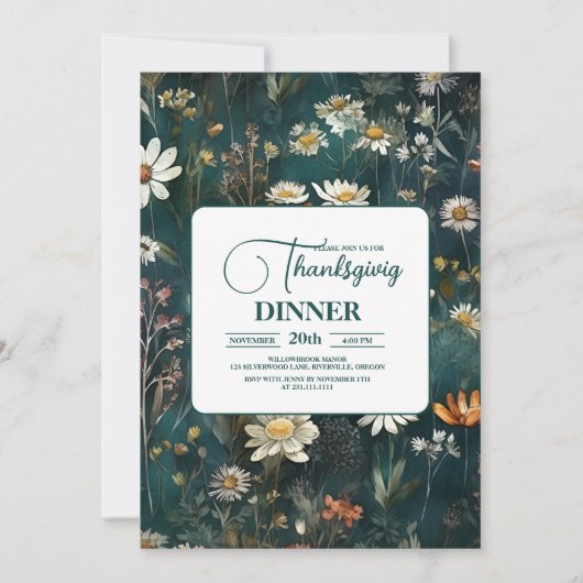 感謝祭ディナーフローラ 招待状 (正面)