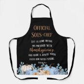 感謝祭ディナーヘルパソシェフブラック エプロン (正面)