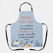 感謝祭ディナーヘルパソシェフ エプロン (正面)