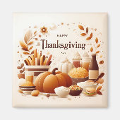 感謝祭ディナーマグネット マグネット (正面)