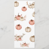 感謝祭ディナーメニューパンプキンスパイス メニュー (裏面)