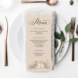 感謝祭ディナーメニュー プログラム