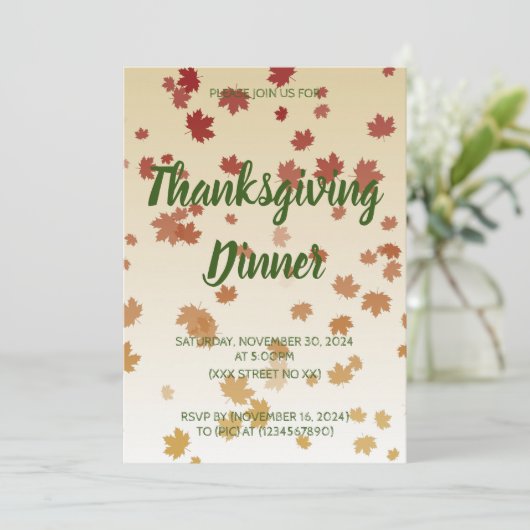 感謝祭ディナーメープル離れズ 招待状 (スタンド正面)