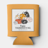 感謝祭ディナーモダンフローラカボチャ 缶クーラー (裏面)