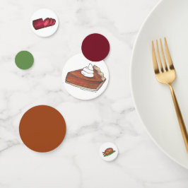 感謝祭ディナー七面鳥クランベリーパンプキンパイ コンフェッティ