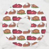 感謝祭ディナー七面鳥クランベリーパンプキンパイ ワイングラスタグ (正面)