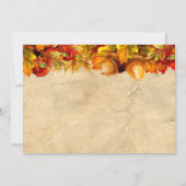 感謝祭ディナー七面鳥パイカボチャ 招待状 (裏面)