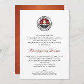 感謝祭ディナー企業のイベント 招待状 (正面/裏面)