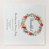 感謝祭ディナー招待感謝祭 ジグソーパズル (横)