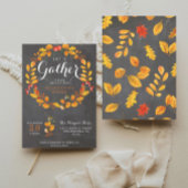 感謝祭ディナー招待状シャルボード 招待状