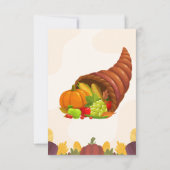 感謝祭ディナー招待状テンプレート（編集可能） 招待状 (裏面)