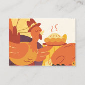 感謝祭ディナー招待状デザイン エンクロージャーカード (裏面)