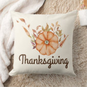 感謝祭ディナー招待状ボホテーマ クッション (ブランケット)