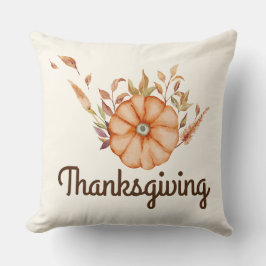 感謝祭ディナー招待状ボホテーマ クッション