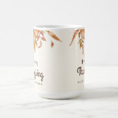 感謝祭ディナー招待状ボホテーマ コーヒーマグカップ (中央)