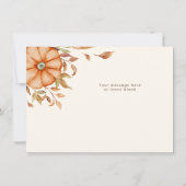 感謝祭ディナー招待状ボホテーマ サンキューカード (裏面)