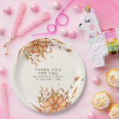 感謝祭ディナー招待状ボホテーマ ペーパープレート (パーティー)