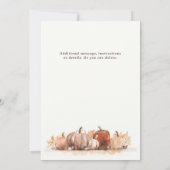 感謝祭ディナー招待状秋パンプキンス 招待状 (裏面)