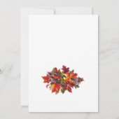 感謝祭ディナー招待状素朴紅葉 招待状 (裏面)