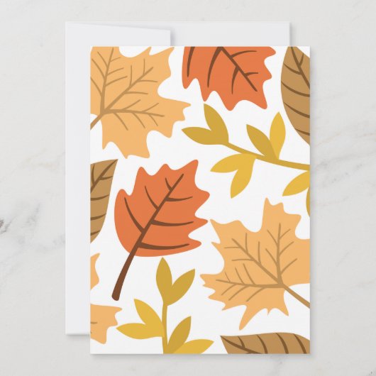 感謝祭ディナー招待状饗宴招待状 招待状 (裏面)