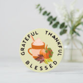 感謝祭ディナー招待状 カード (スタンド正面)