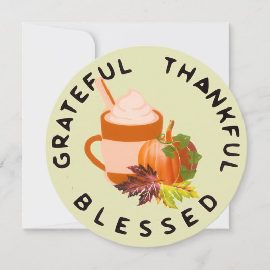 感謝祭ディナー招待状 カード (正面)