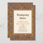感謝祭ディナー招待状 シーズンカード (正面/裏面)