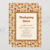 感謝祭ディナー招待状 シーズンカード (正面/裏面)
