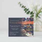 感謝祭ディナー招待状 ポストカード (スタンド正面)