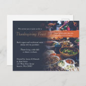 感謝祭ディナー招待状 ポストカード (正面/裏面)