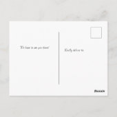 感謝祭ディナー招待状 ポストカード (裏面)