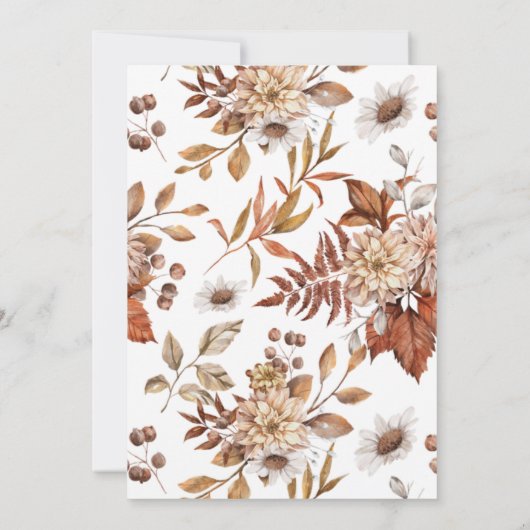 感謝祭ディナー招待状 与え感謝してい | 案内状 (裏面)