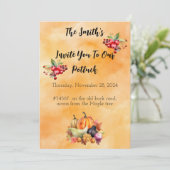 感謝祭ディナー招待状 招待状 (スタンド正面)