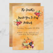 感謝祭ディナー招待状 招待状 (正面/裏面)