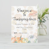 感謝祭ディナー招待状 招待状 (スタンド正面)