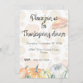 感謝祭ディナー招待状 招待状 (正面/裏面)