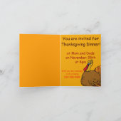 感謝祭ディナー招待状 招待状 (内部)