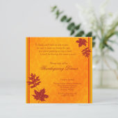 感謝祭ディナー招待状 招待状 (スタンド正面)