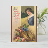 感謝祭ディナー招待状 招待状 (スタンド正面)