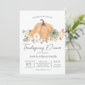 感謝祭ディナー招待状 招待状 (スタンド正面)