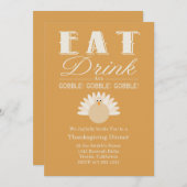 感謝祭ディナー招待状 招待状 (正面/裏面)