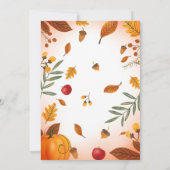 感謝祭ディナー招待状 招待状 (裏面)