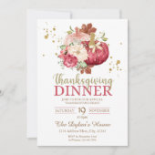 感謝祭ディナー招待状 招待状 (正面)