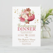 感謝祭ディナー招待状 招待状 (スタンド正面)