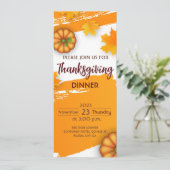 感謝祭ディナー招待状 招待状 (スタンド正面)