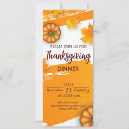 感謝祭ディナー招待状 招待状