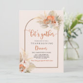 感謝祭ディナー招待状 招待状 (スタンド正面)